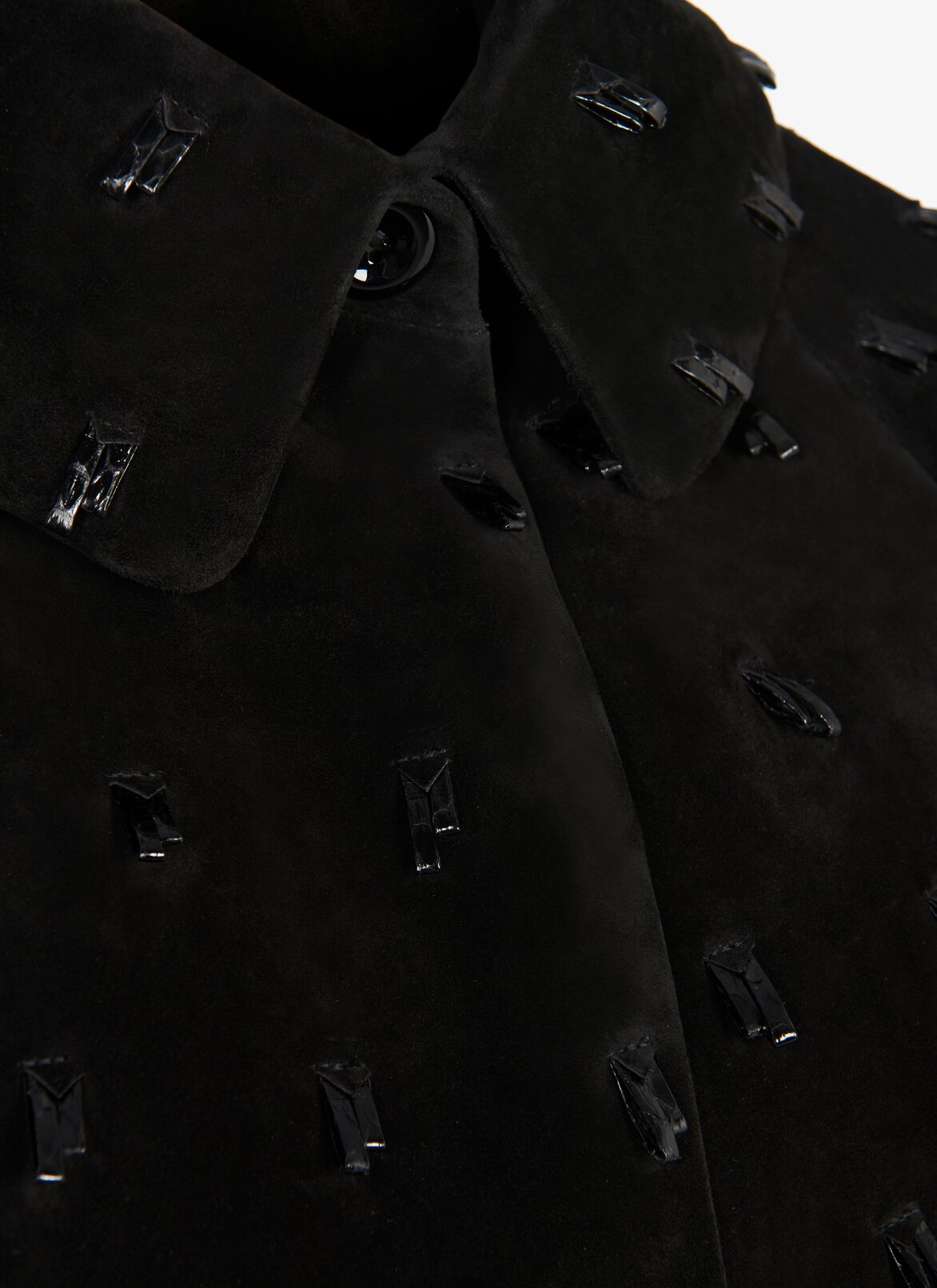 Alaïa Edition 1989 Suede And Watersnake Cropped Jacket ALAÏA BLACK ALAÏA EDITION 1989 SUEDE AND WATERSNAKE CROPPED JACKET